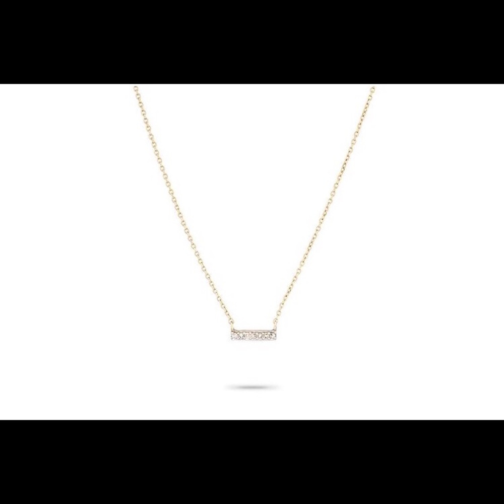 Adina Reyter Super Tiny Pavé Bar Necklace
